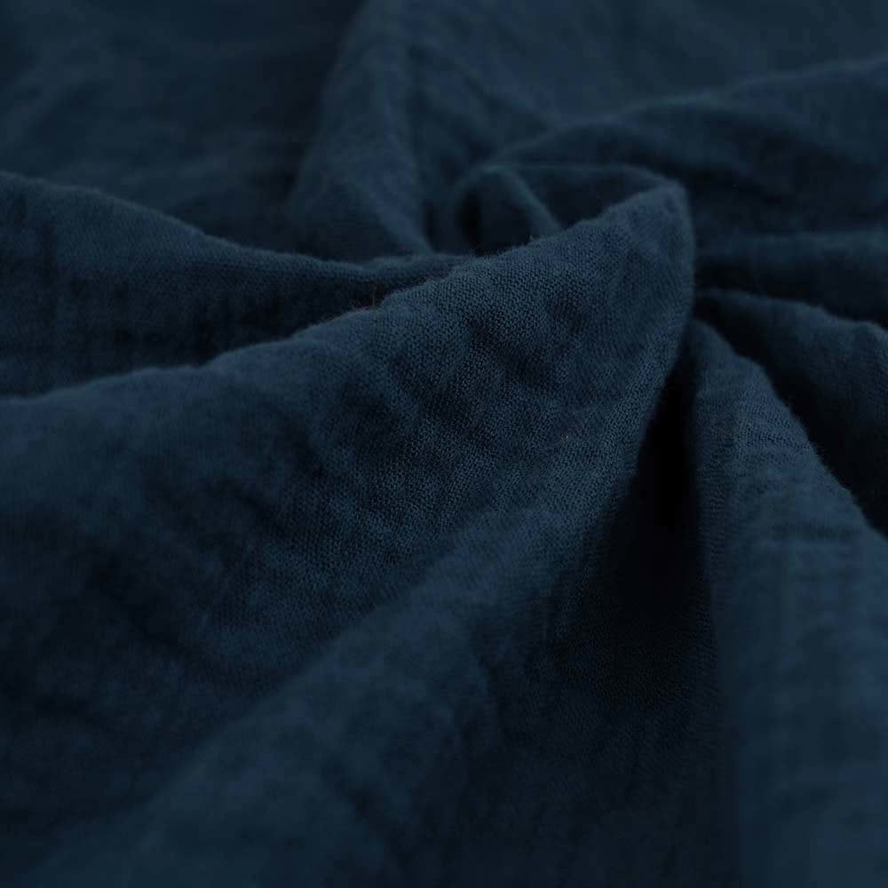 Fairtrade Bio Baumwollmusselin water by night (GOTS)