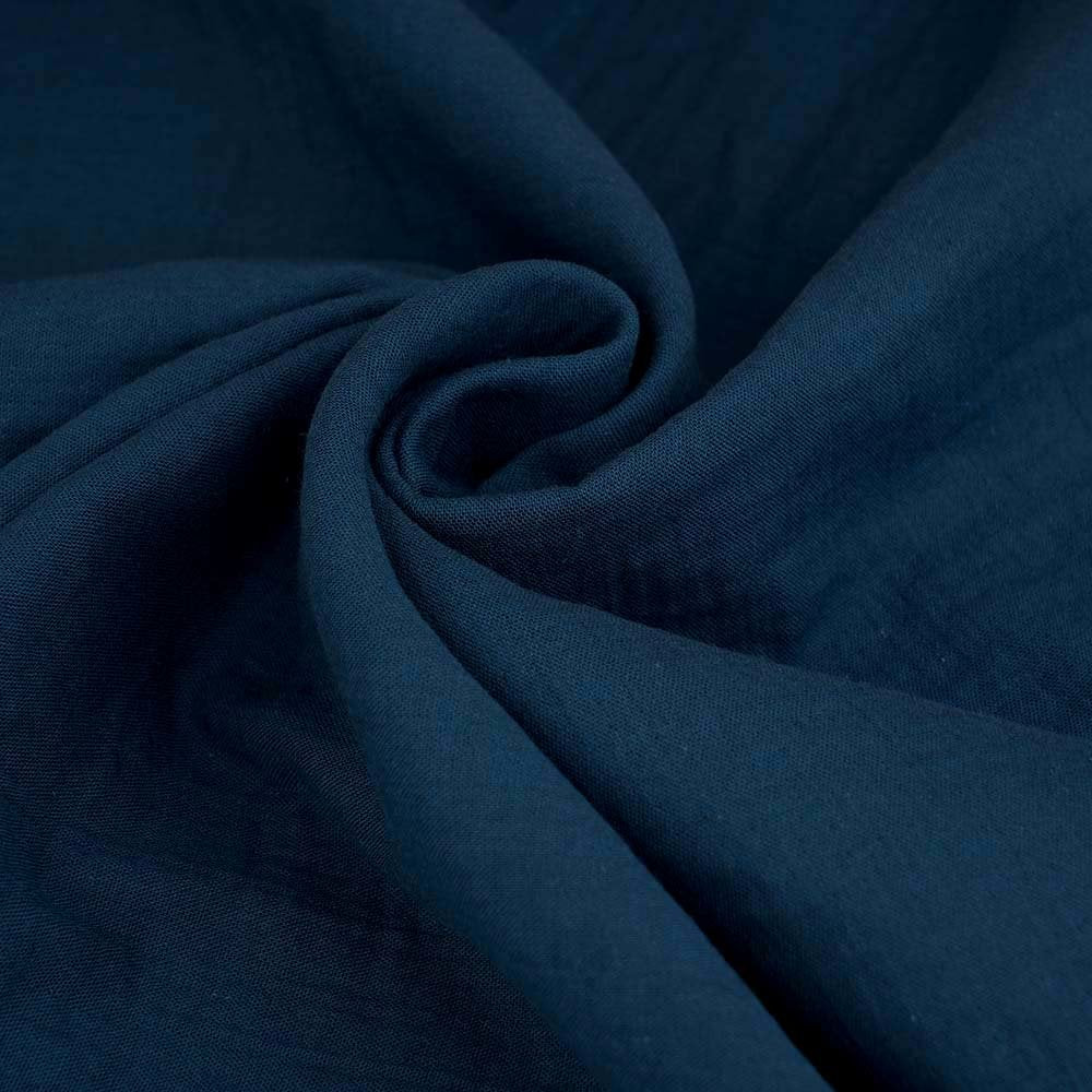 Fairtrade Bio Baumwollmusselin water by night (GOTS)