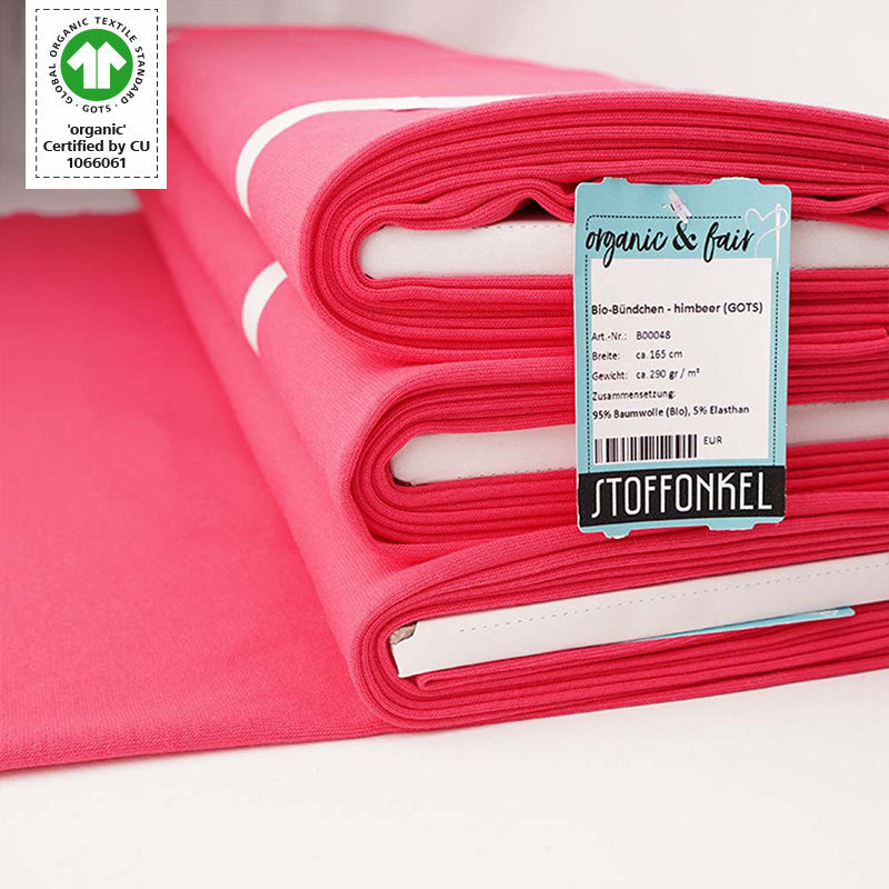 Fairtrade Bio Bündchen Himbeer (GOTS)