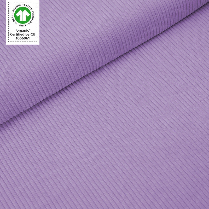 Reststück 40 cm - Fairtrade Bio Cordnicky lavendel (GOTS)