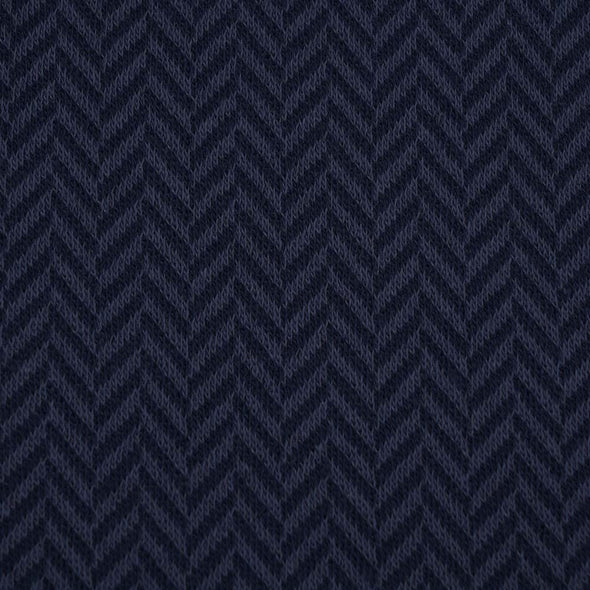 Fairtrade Bio Jacquard Fischgrät dark blue (GOTS)