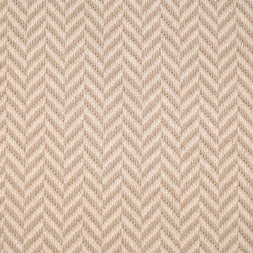 Fairtrade Bio Jacquard Fischgrät sand (GOTS)