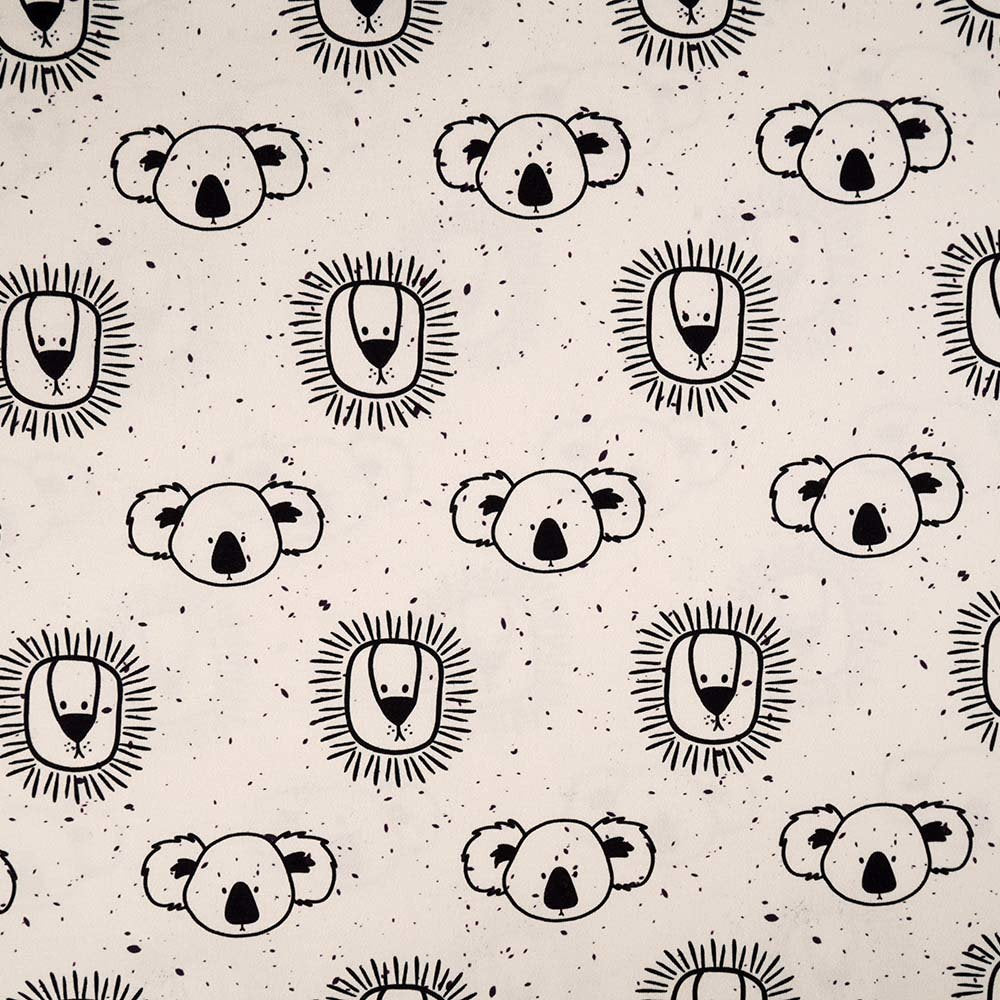 Reststück 38 cm - Fairtrade Biojersey Coole Koalas (GOTS)