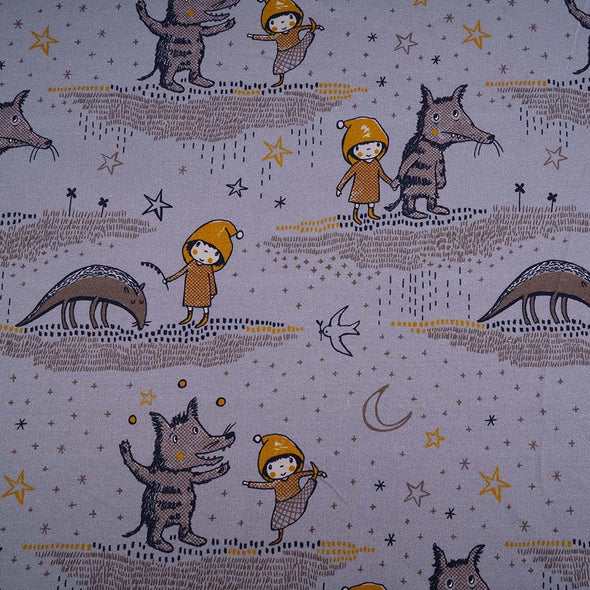 Fairtrade Biojersey "Wolf bei Nacht" (GOTS)