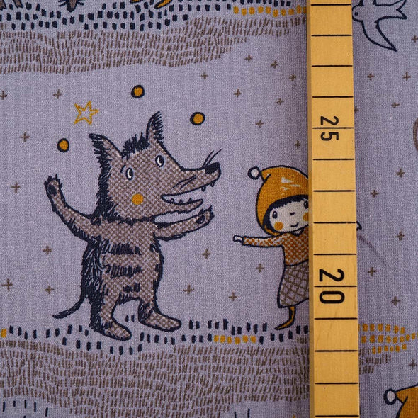 Fairtrade Biojersey "Wolf bei Nacht" (GOTS)