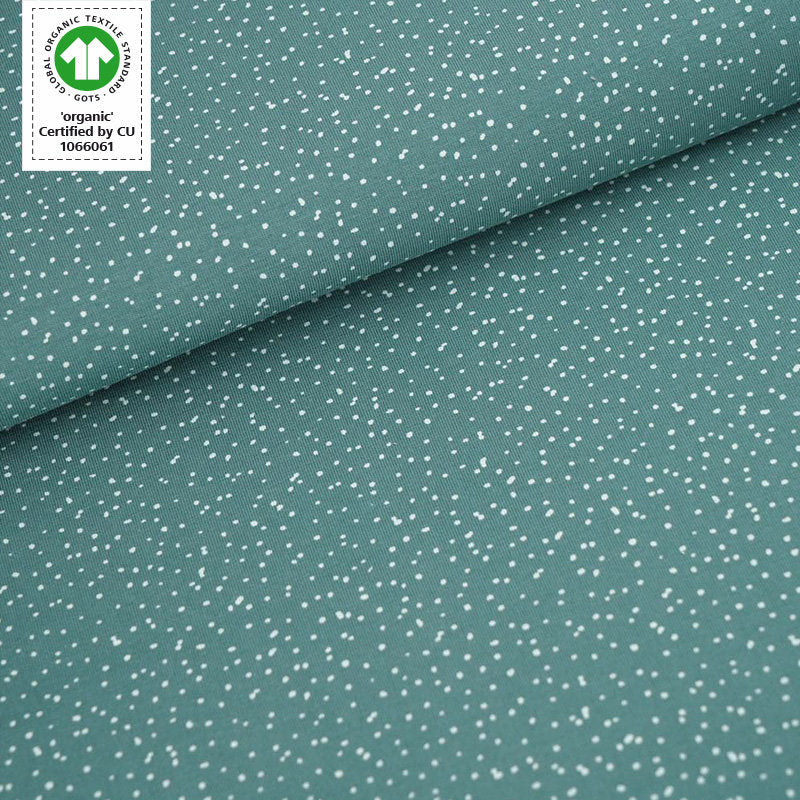 Fairtrade Biojersey Spotties staubgrün