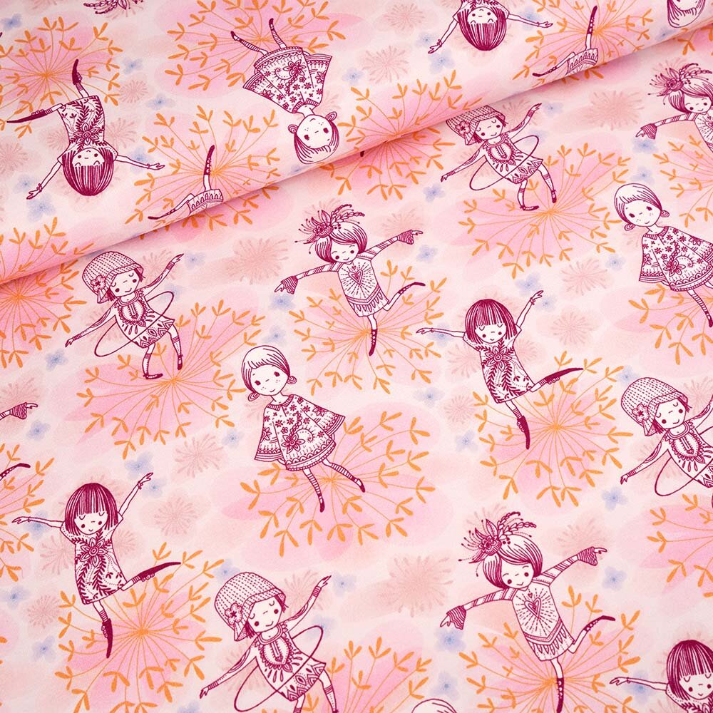 Fairtrade Biojersey Blütentanz pastell