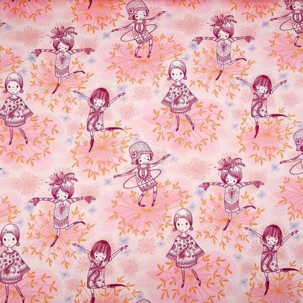 Fairtrade Biojersey Blütentanz pastell