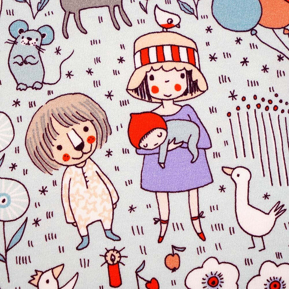 Fairtrade Biojersey Susalabim Familienausflug blau (GTOS)