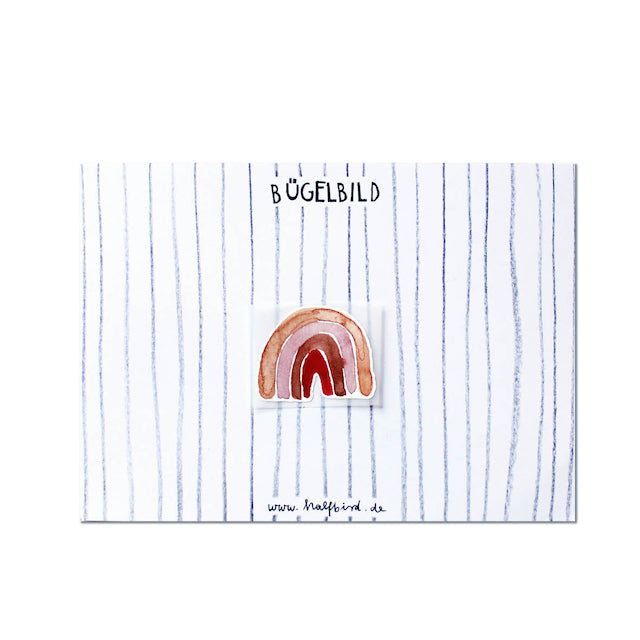 Bügelbild Regenbogen Apricot