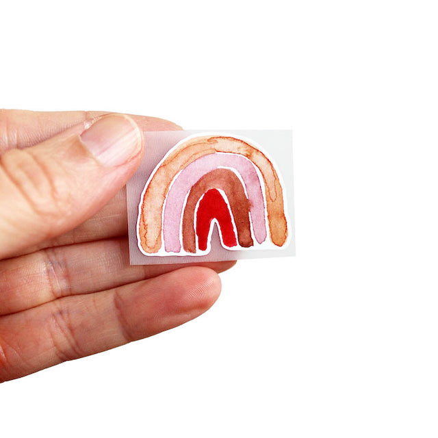 Bügelbild Regenbogen Apricot