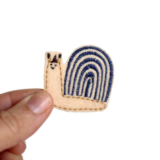 Bügelpatch "Schnecke Dontgrowup"