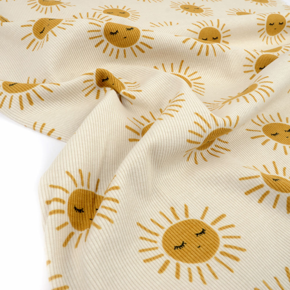 Fairtrade Bio Rib Jersey Here comes the sun