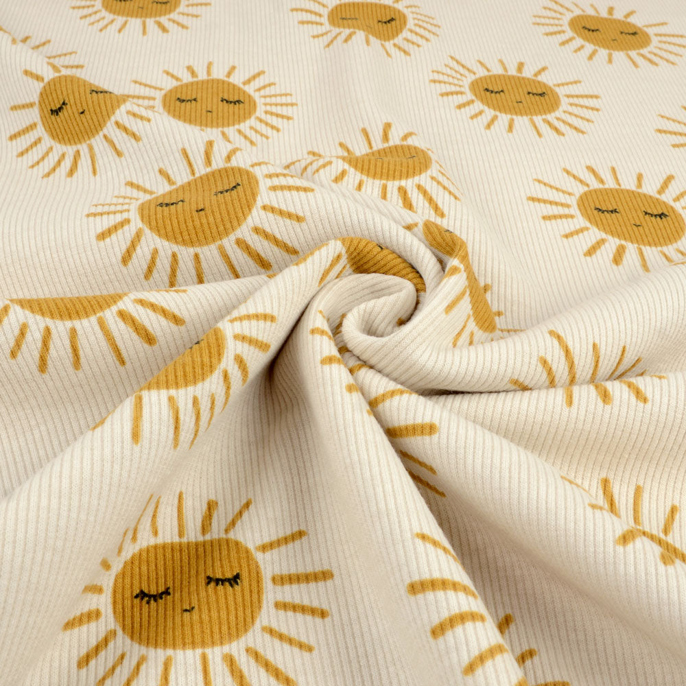 Fairtrade Bio Rib Jersey Here comes the sun