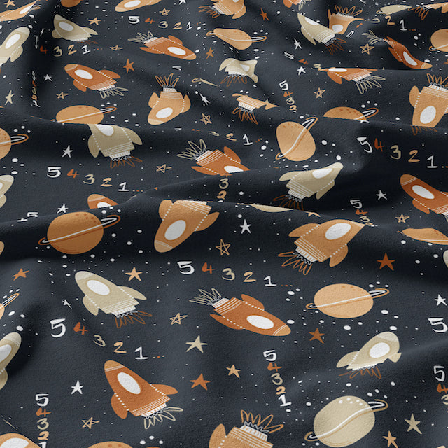 Reststück 42cm - Fairtrade Biojersey Rockets camel (GOTS)