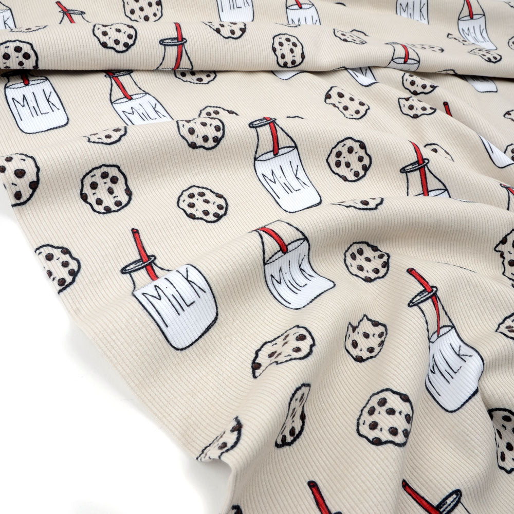 Fairtrade Bio Rib Jersey Milch und Cookies