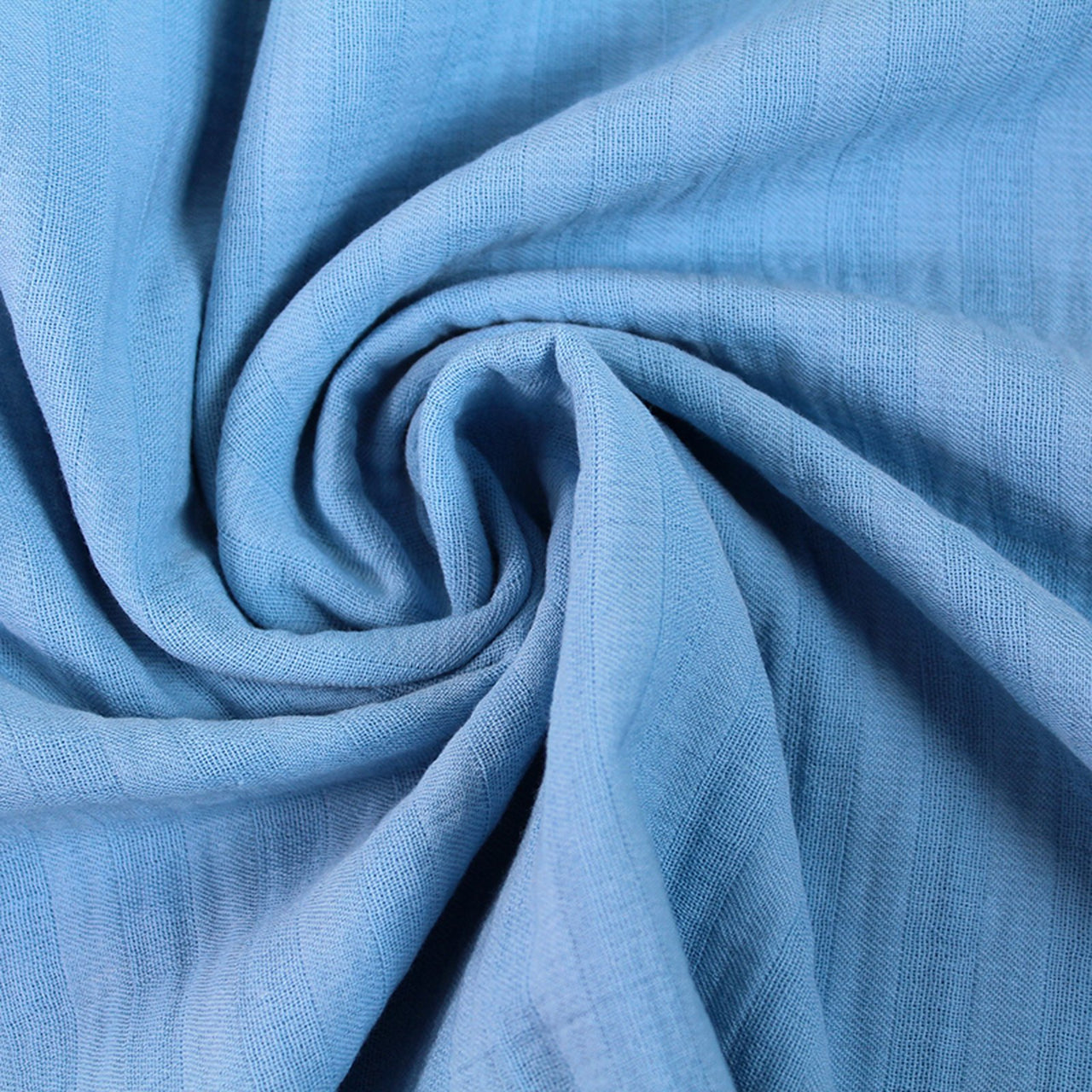 Fairtrade Bio Baumwollmusselin Lichtblau (GOTS)