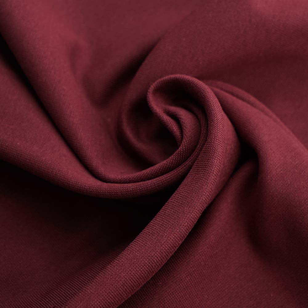 Fairtrade Bio Bündchen uni Bordeaux (GOTS)