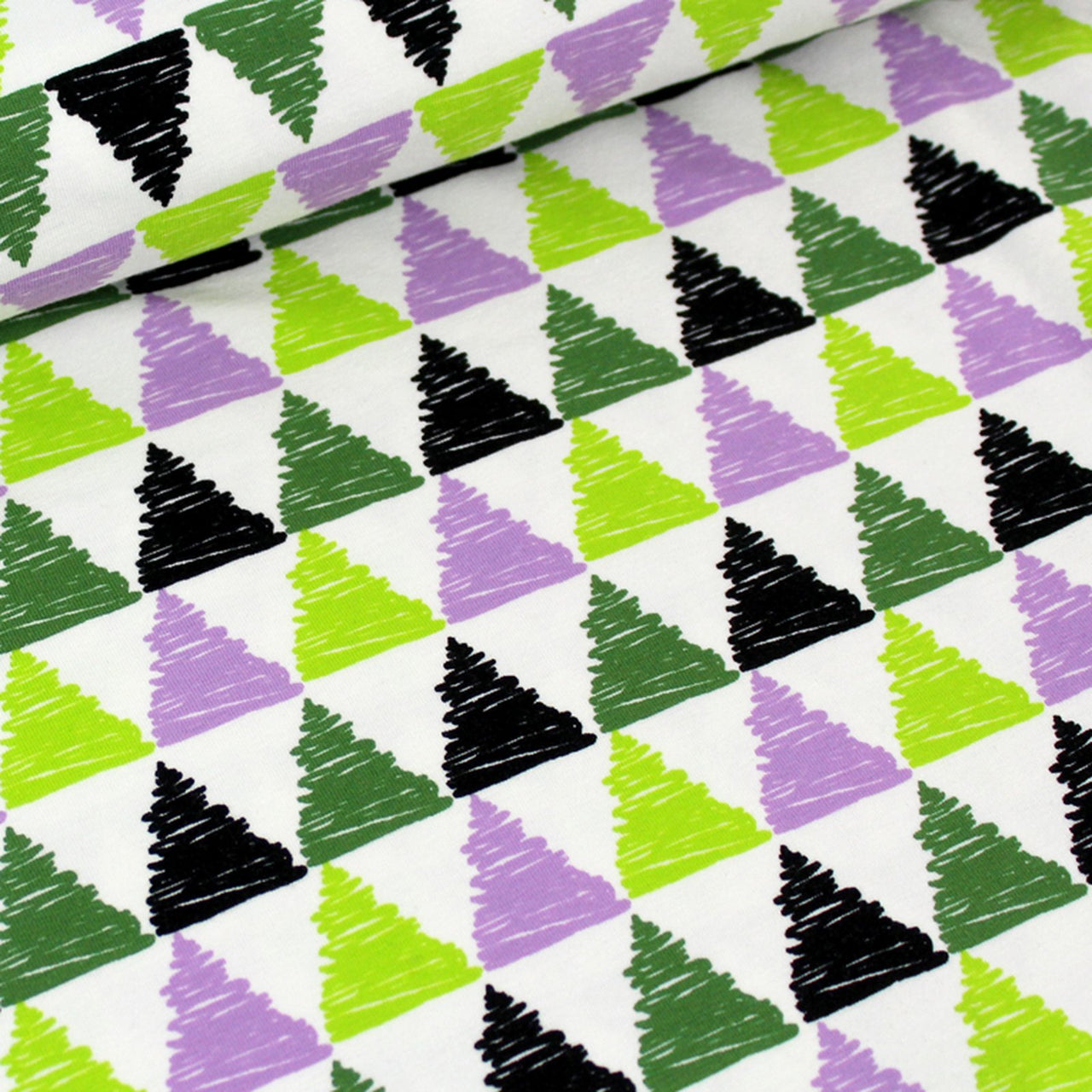 Fairtrade Biojersey Drago Triangles rosa (GOTS)