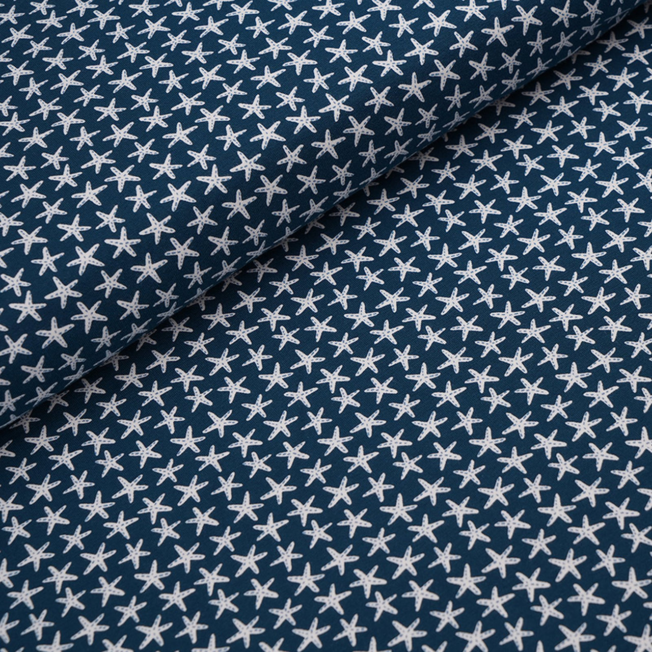 Fairtrade Biojersey Starfish Blau