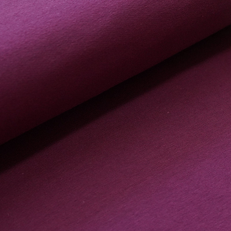 Fairtrade Biojersey Uni pflaume (GOTS)