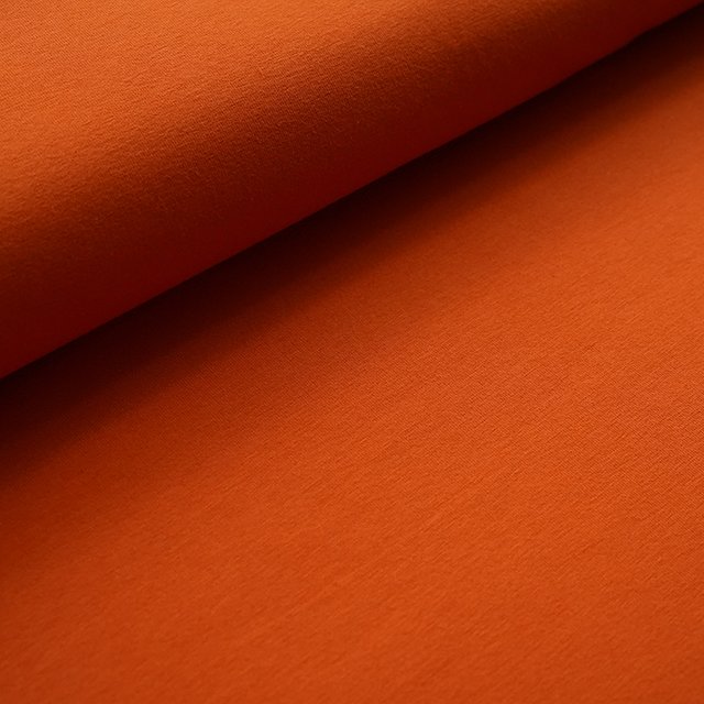 Fairtrade Biojersey uni Rostrot (GOTS)