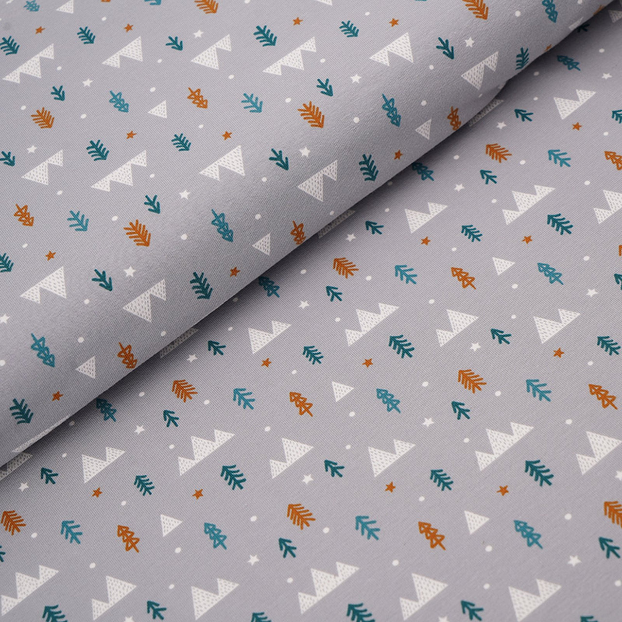 Fairtrade Biojersey Winterwald grau