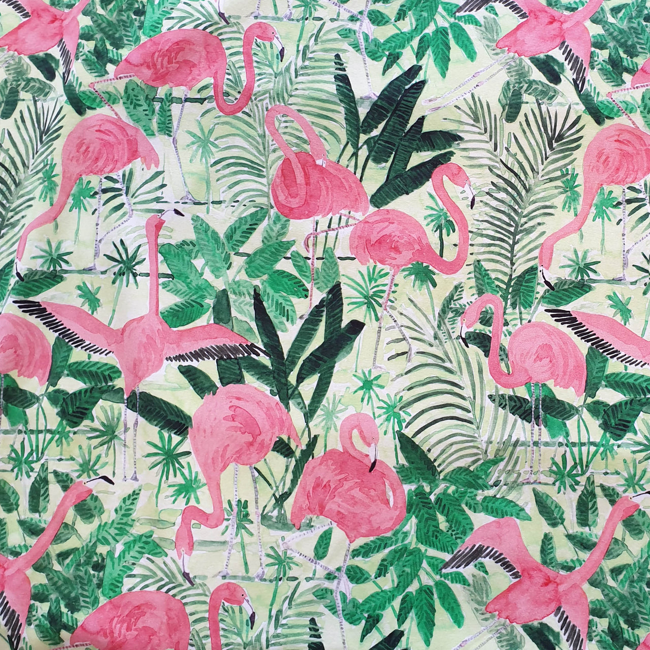 Fairtrade Biojersey Flamingo Garden