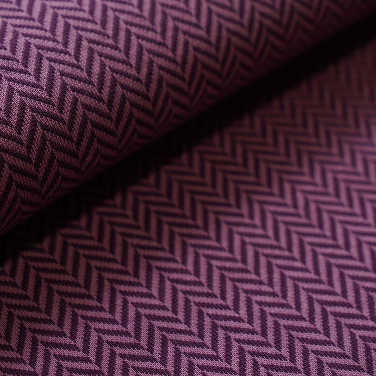 Fairtrade Bio Jacquard Fischgrät pflaume (GOTS)