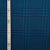 Reststück 41 cm - Fairtrade Bio Jacquard Glen Check Petrol (GOTS)