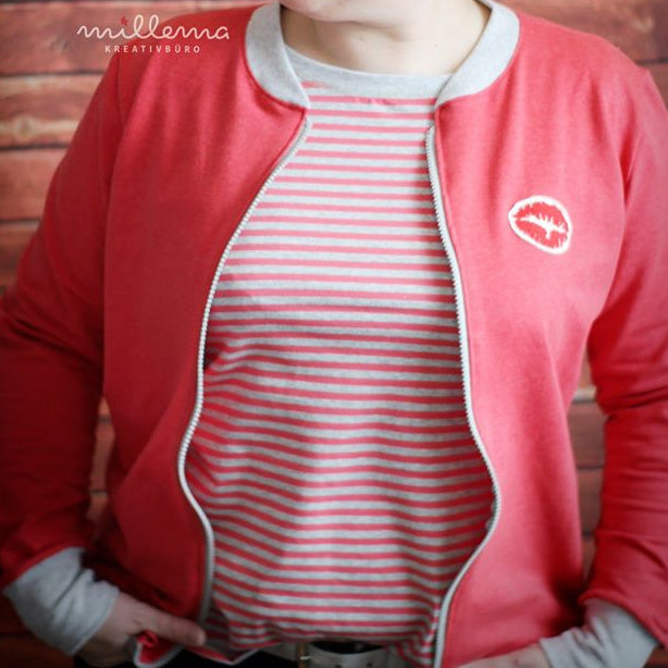 Fairtrade Biojersey Leinenoptik Koralle